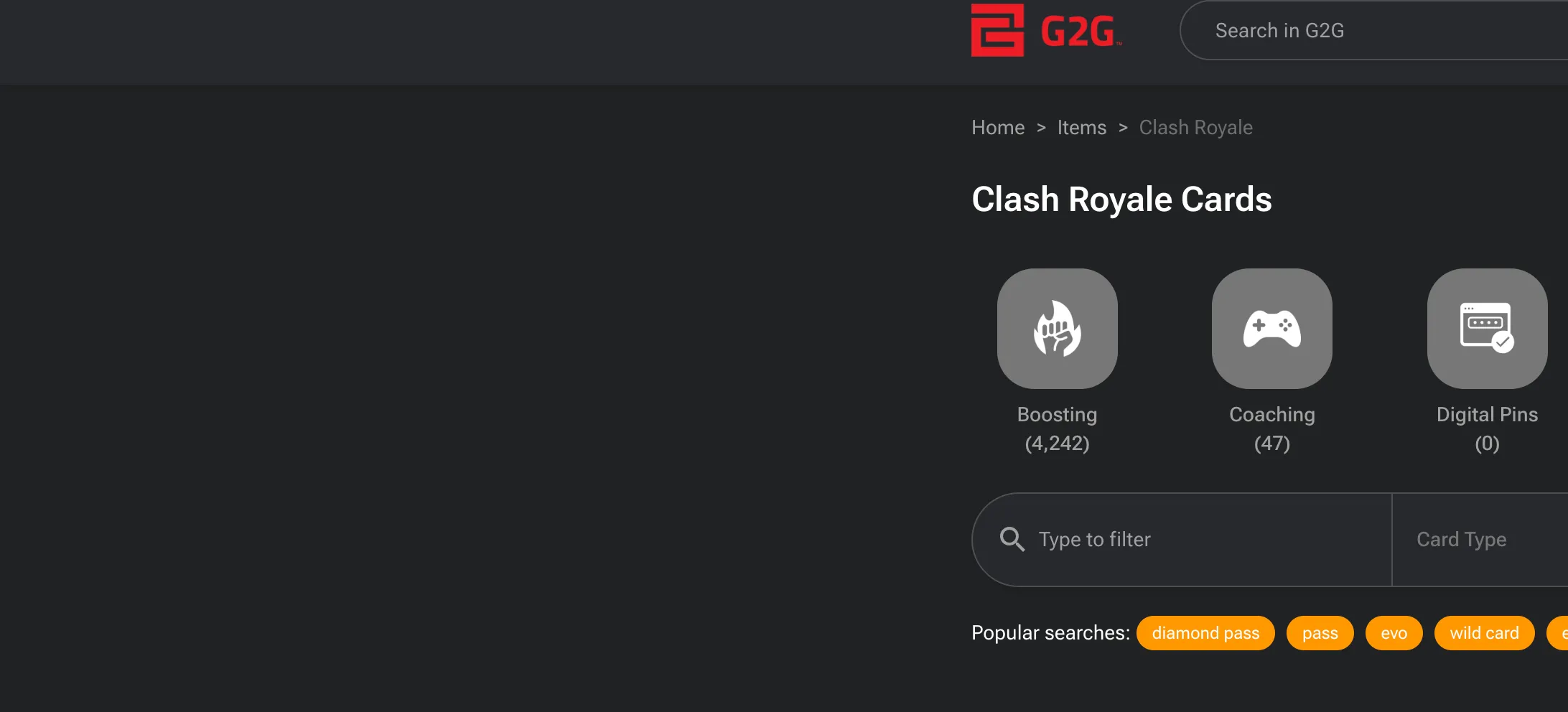 G2G clash royale gems